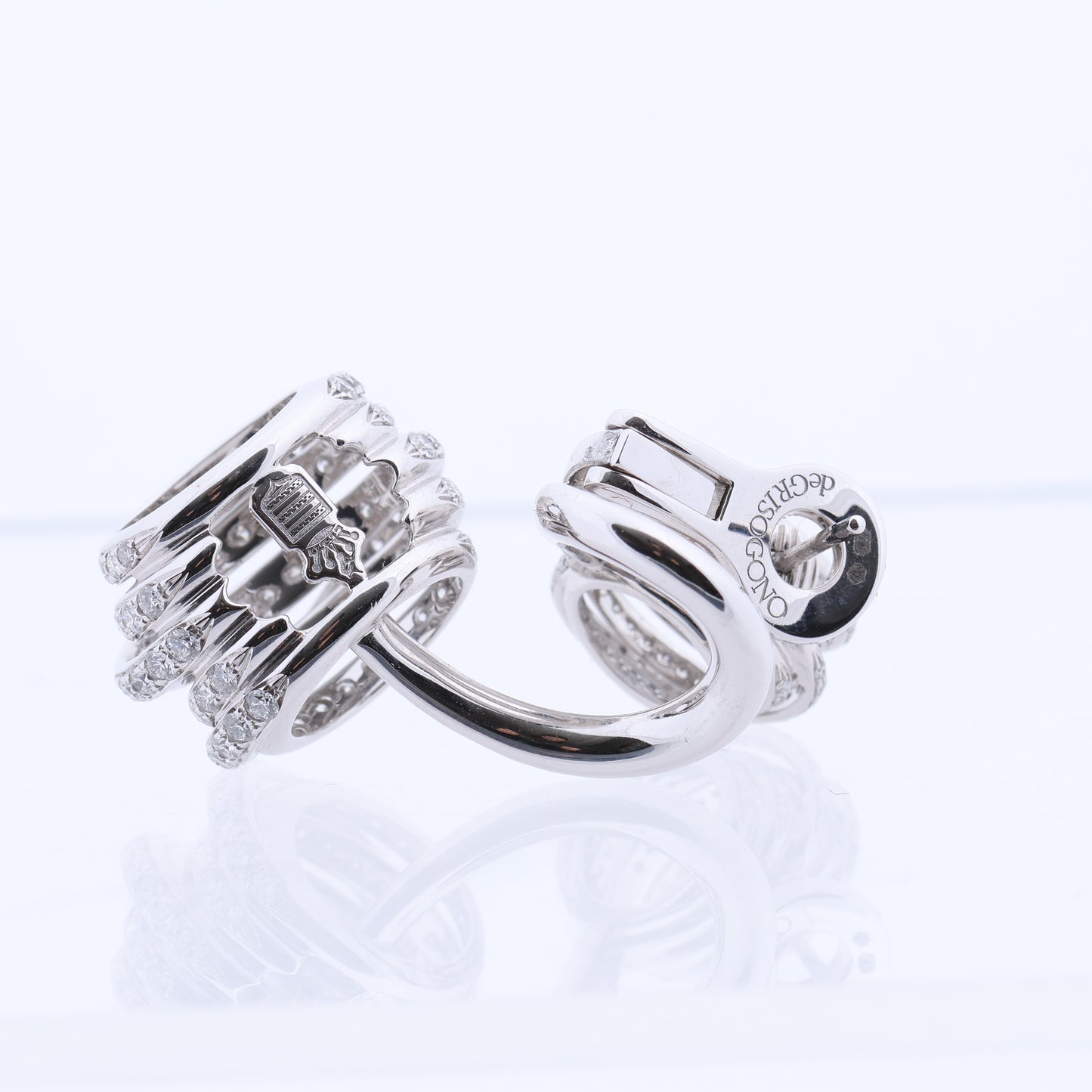 De Grisogono White Gold and Diamond Earrings