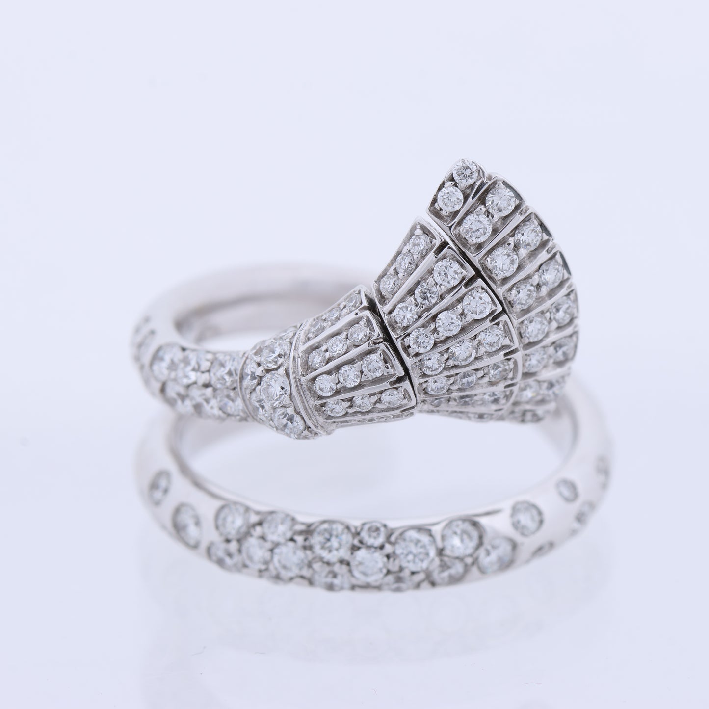 De Grisogono White Gold and Diamond Ring, Size 52
