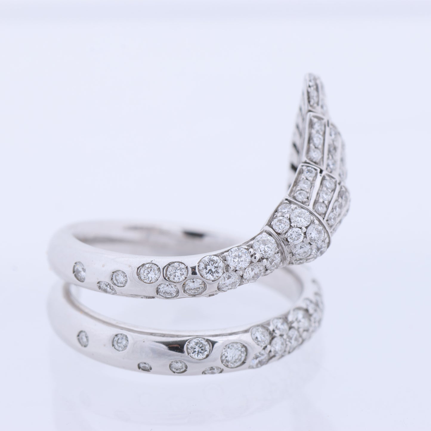 De Grisogono White Gold and Diamond Ring, Size 52