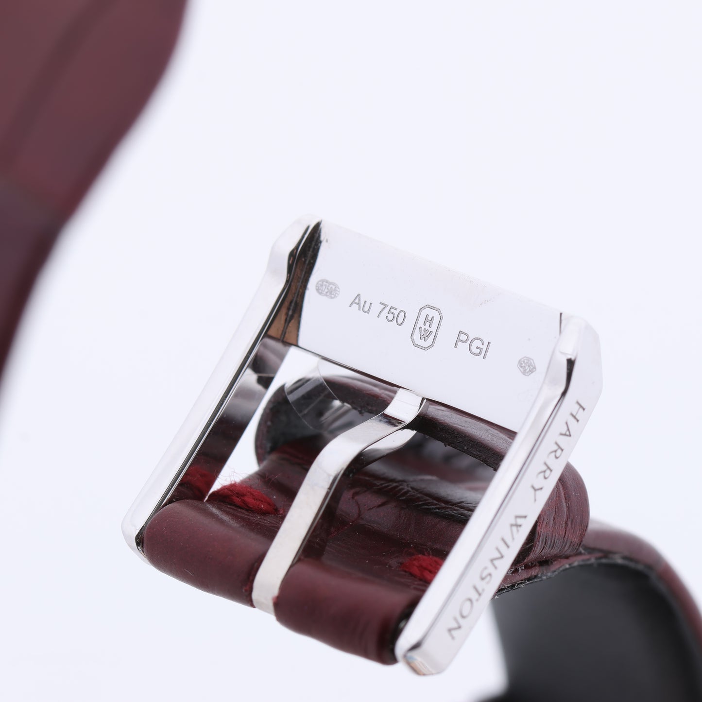 Harry Winston Premier Diamond Second PRNASS36WW001 Crocodile leather x WG AT MOP Dial 36mm Watch