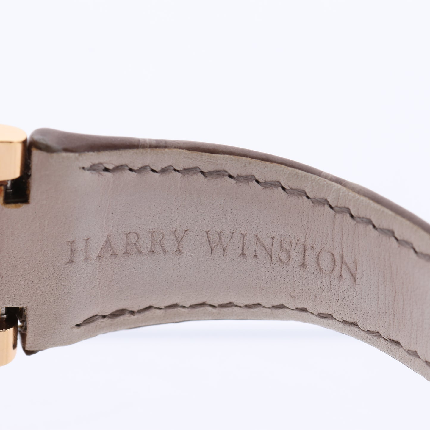 Harry Winston Ocean Moon Phase OCEQMP36RR026 Crocodile leather x RG QZ MOP Dial 36mm Watch