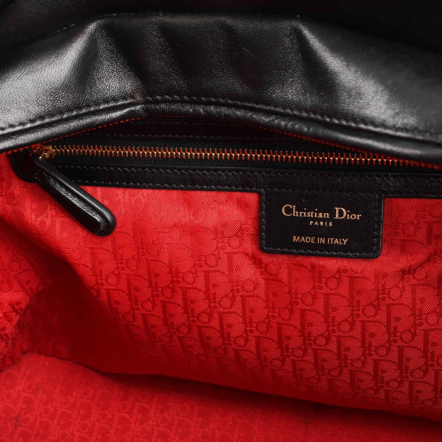 Christian Dior Lady Dior Große 2-Wege-Handtasche aus Cannage-Leder in Schwarz
