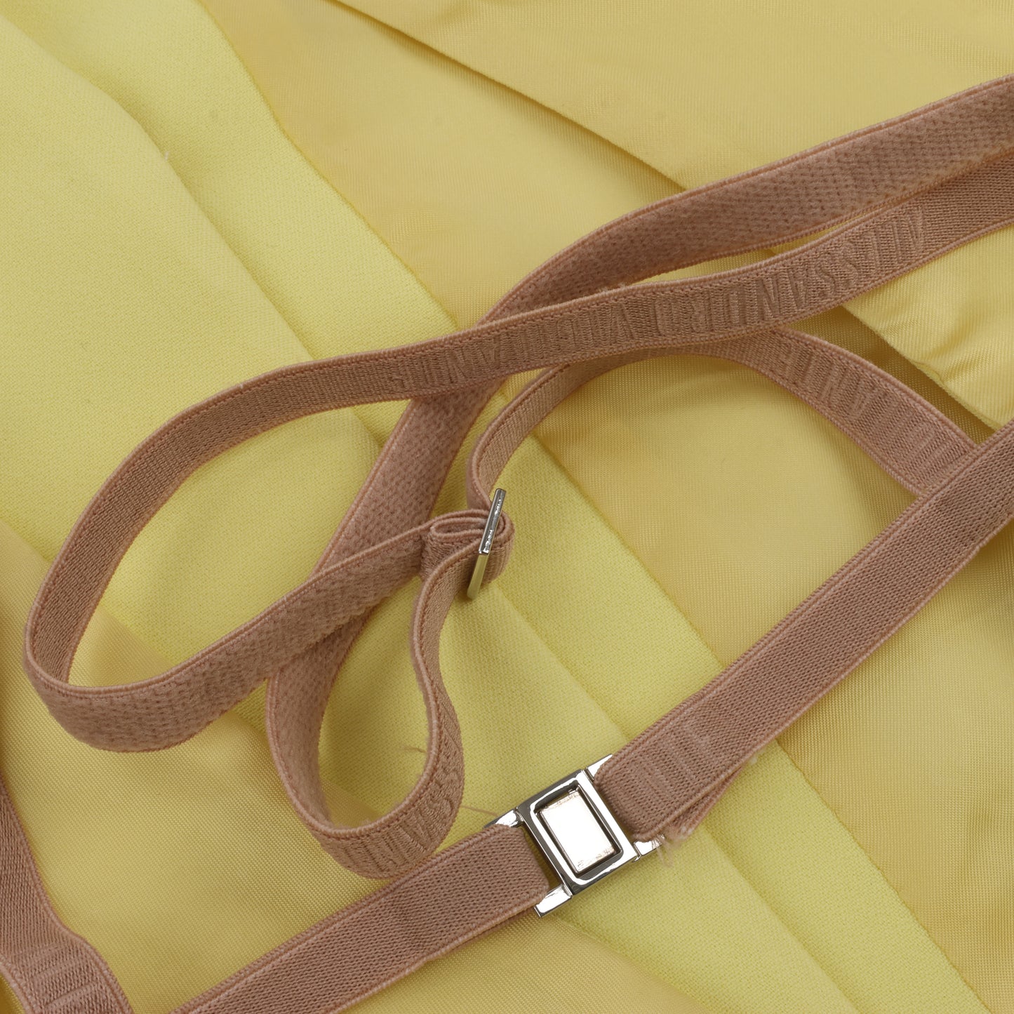 Alessandro Vigilante Yellow Blazer with Coordinating Bra Top, Size 44/40