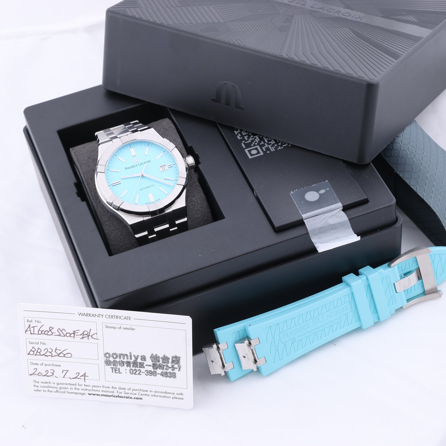 Maurice Lacroix Icon Automatic Summer Edition AI6008-SS00F-431-C BB23560 SS AT Turquoise Dial Watch