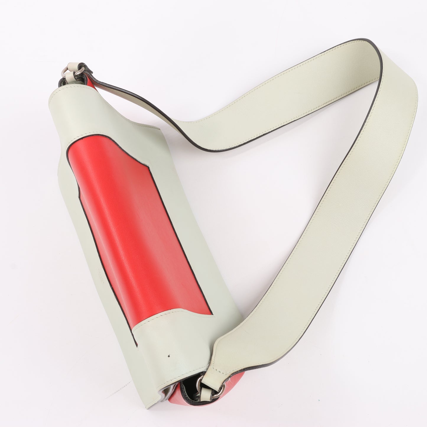 Celine Frame Leder-Umhängetasche in Grün x Rot