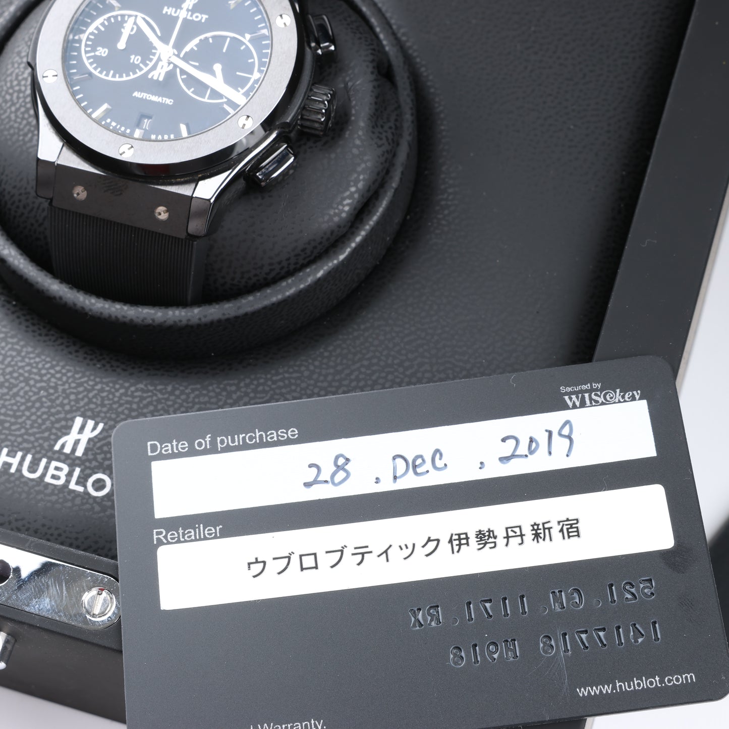 Hublot Classic Fusion Black magic 521.CM.1171.RX 1417718 Ti & CE & rubber AT Black Dial Watch