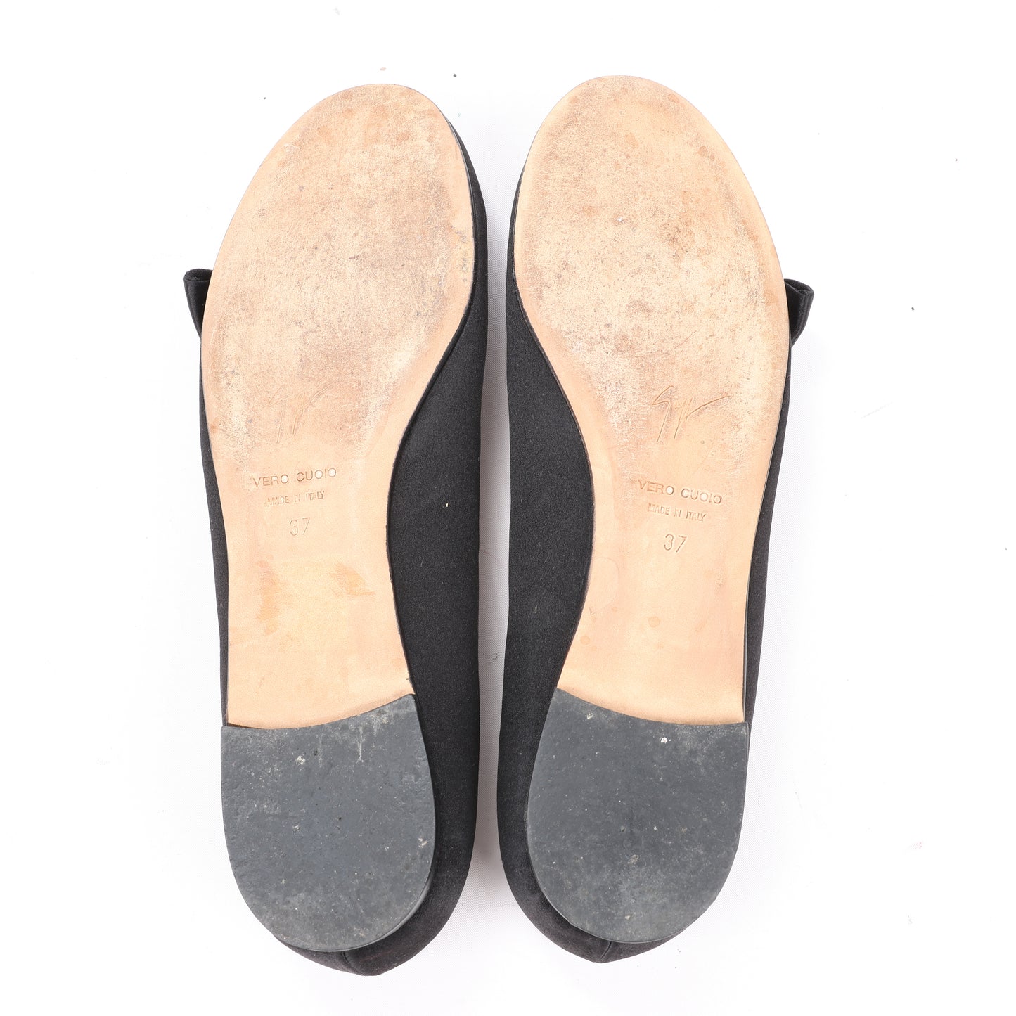 Giuseppe Zanotti Schwarze Ballerinas mit Schleife in Größe 37 EU
