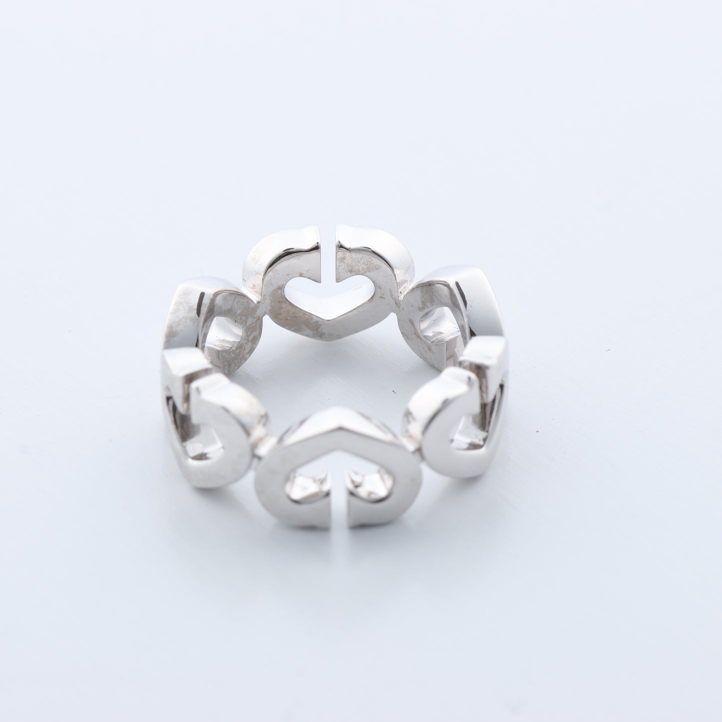Cartier C Heart Diamond Ring 750(WG) 8.0g, Size 47 EU