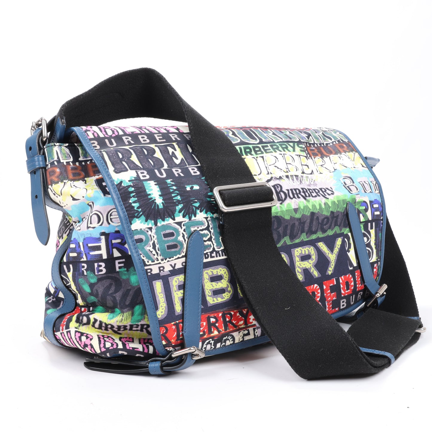 Burberry – Kuriertasche mit Graffiti-Logo-Print, mehrfarbig