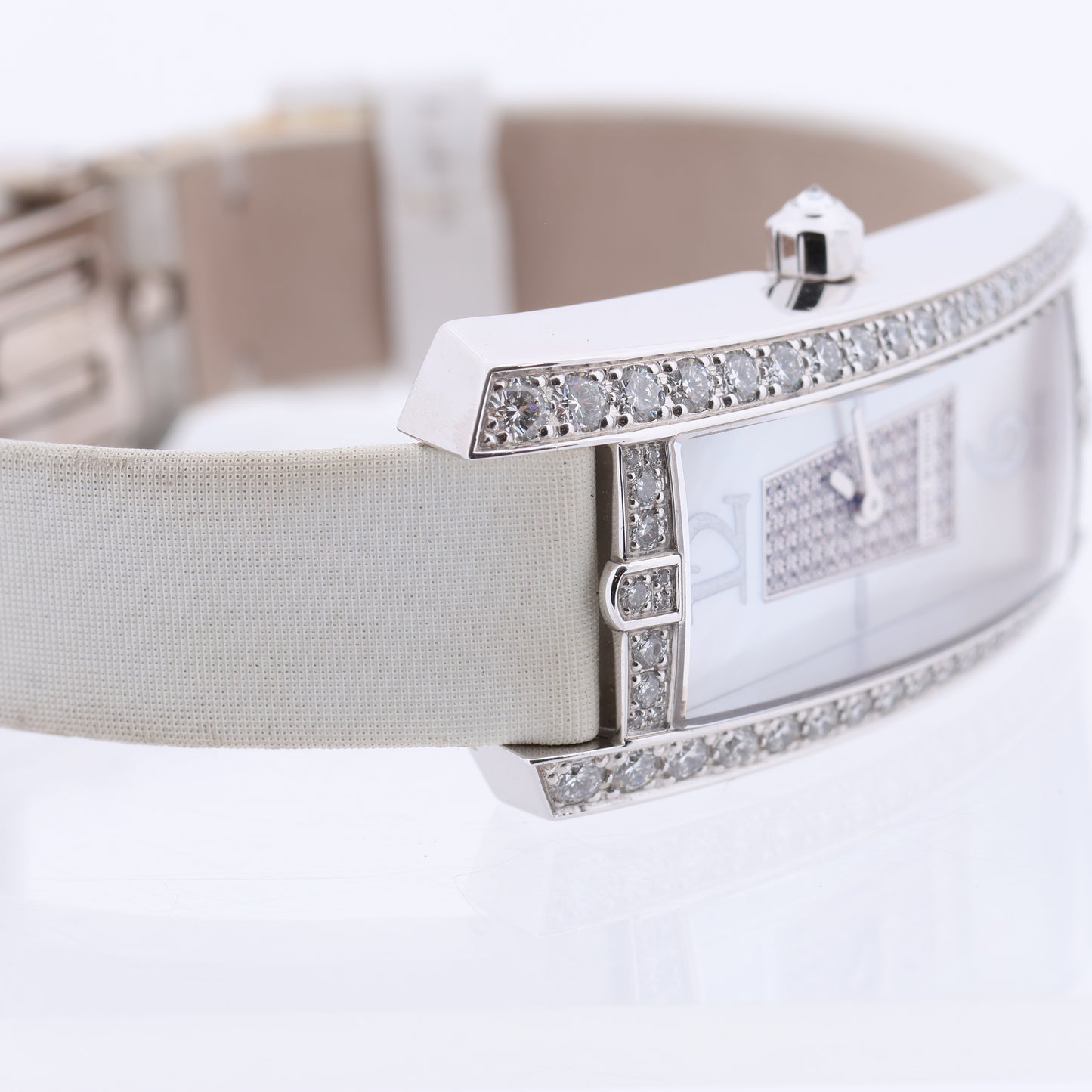 Harry Winston Avenue Traffic AVTQHM21WW002 Krokodilleder x WG QZ MOP Zifferblattuhr