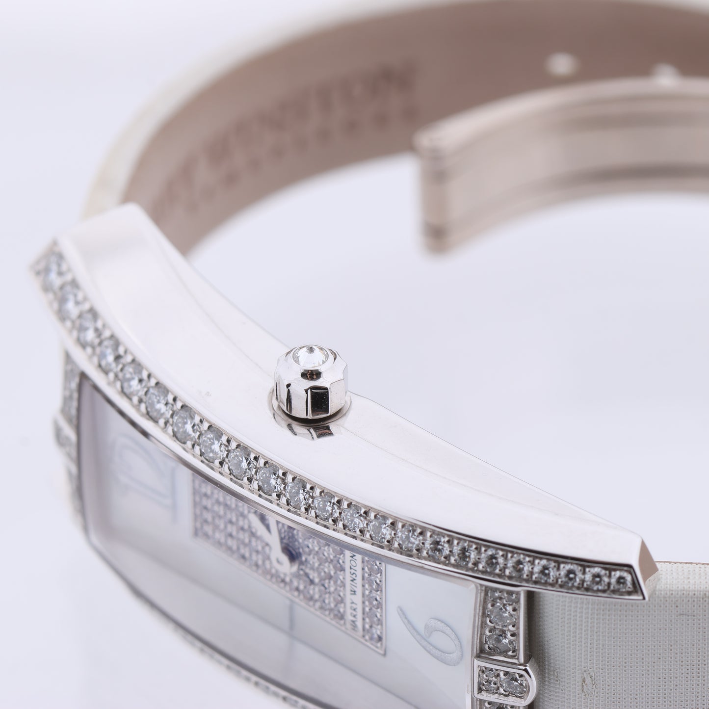 Harry Winston Avenue Traffic AVTQHM21WW002 Krokodilleder x WG QZ MOP Zifferblattuhr
