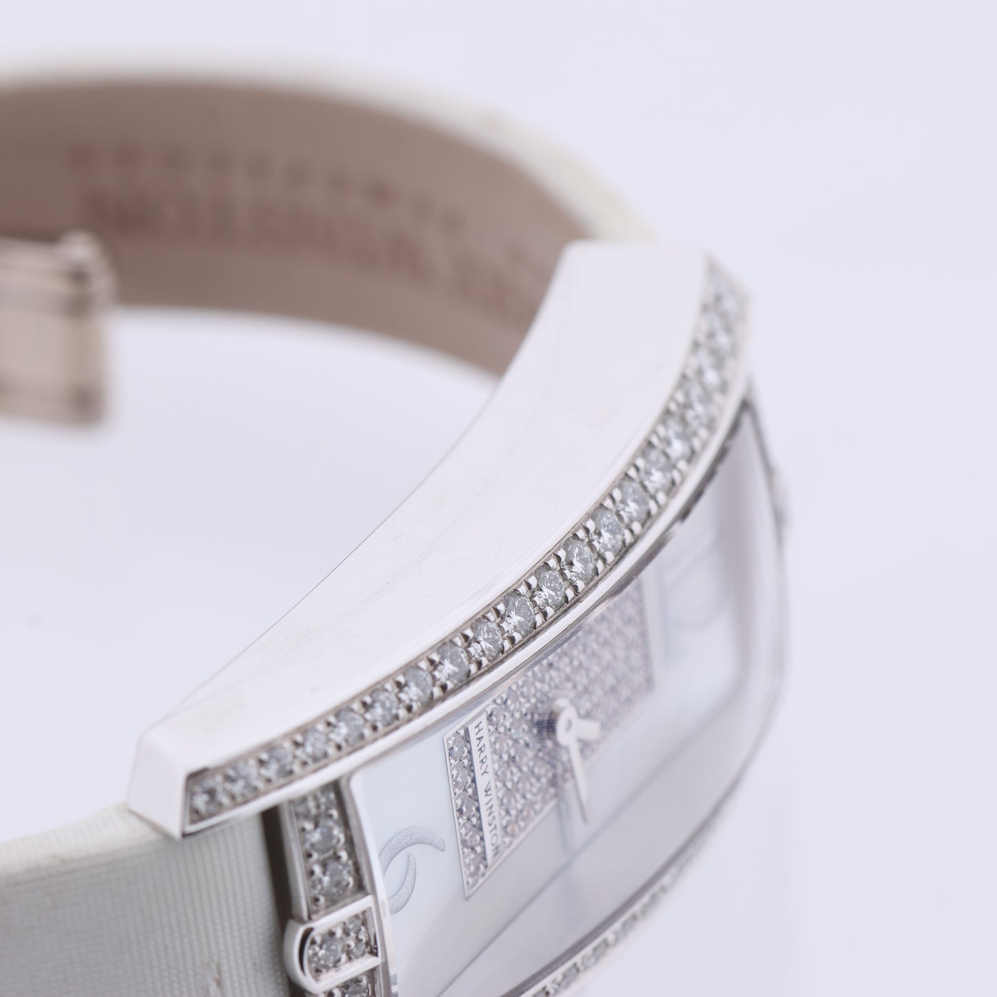 Harry Winston Avenue Traffic AVTQHM21WW002 Krokodilleder x WG QZ MOP Zifferblattuhr