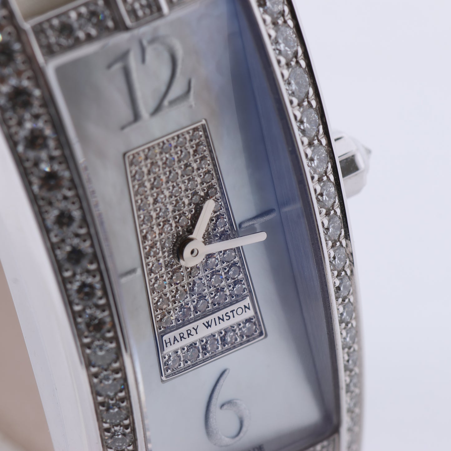 Harry Winston Avenue Traffic AVTQHM21WW002 Krokodilleder x WG QZ MOP Zifferblattuhr