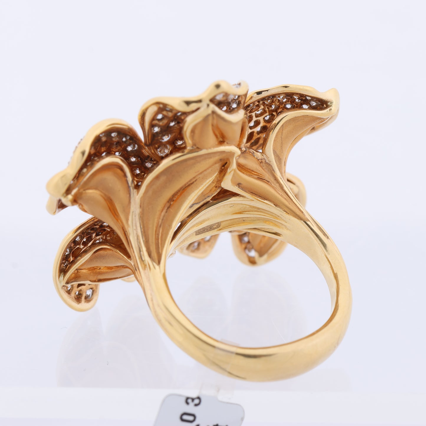 Carrera Y Carrera Seda Imperial Orchidee Yellow Gold with Ruby and Diamonds, Size 53 EU