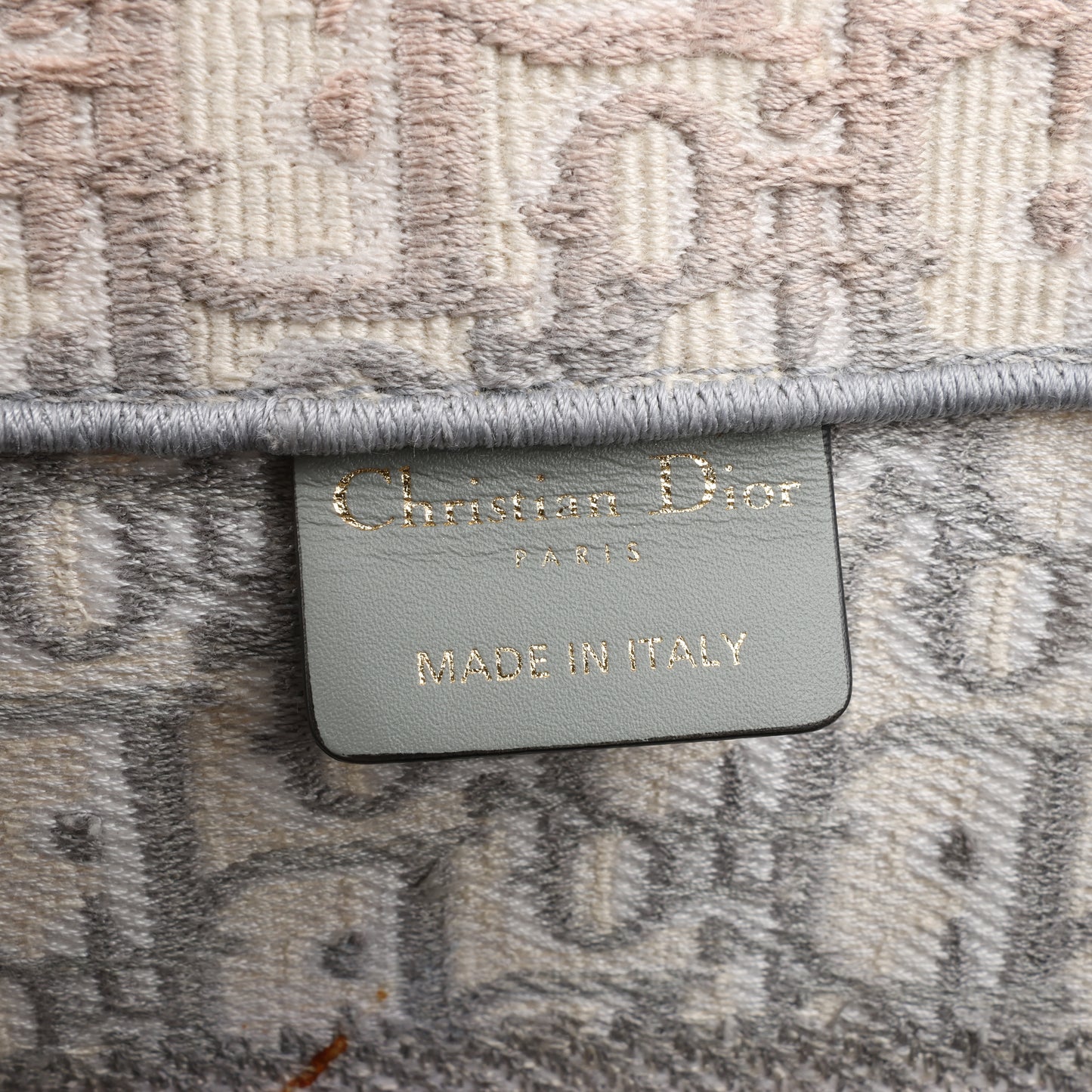 Christian Dior Oblique Book Tote Canvas Tote Handbag in Gray / with scarf