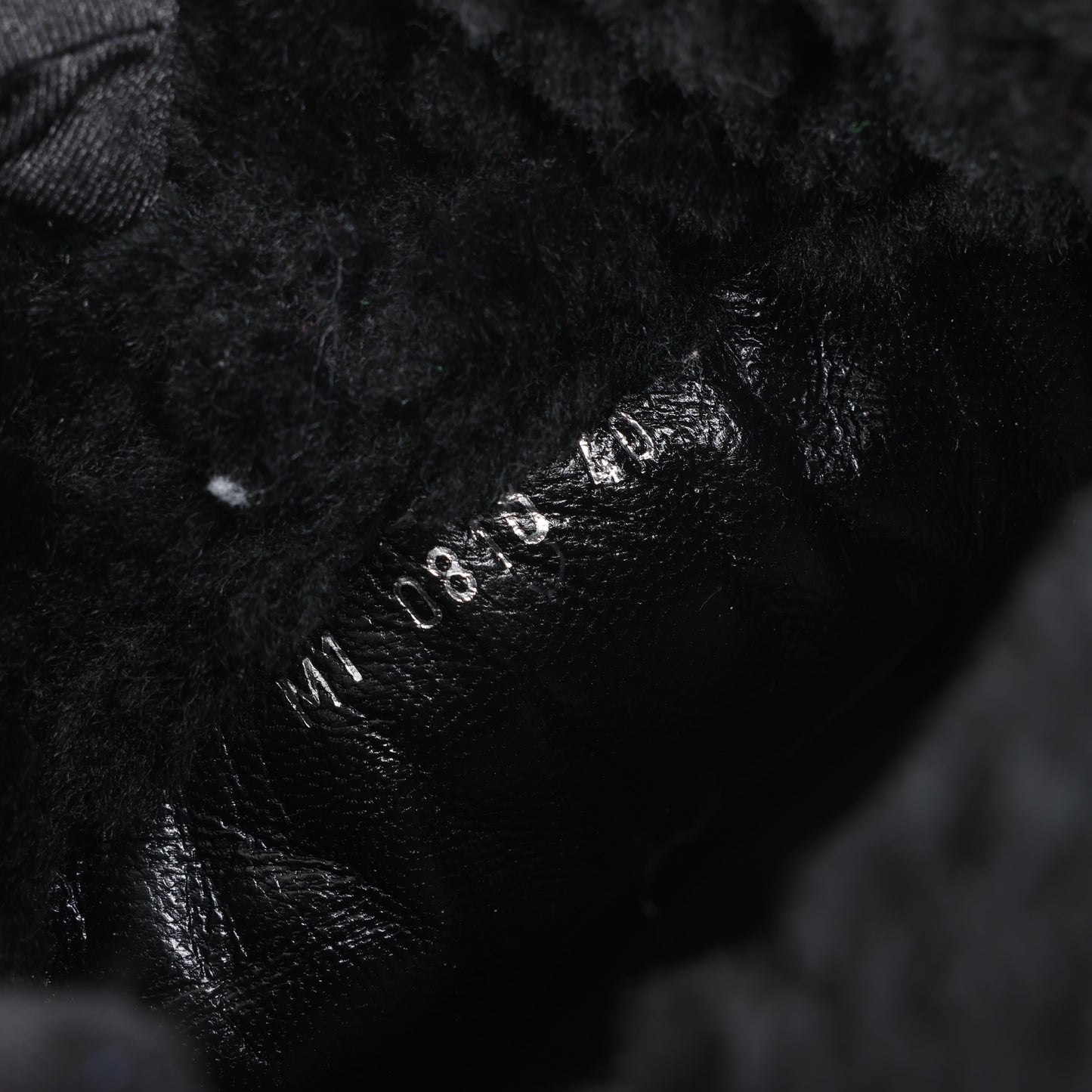 Dior Black Leather Cannage Ice Fur Cuffed Boots, Size 40 EU