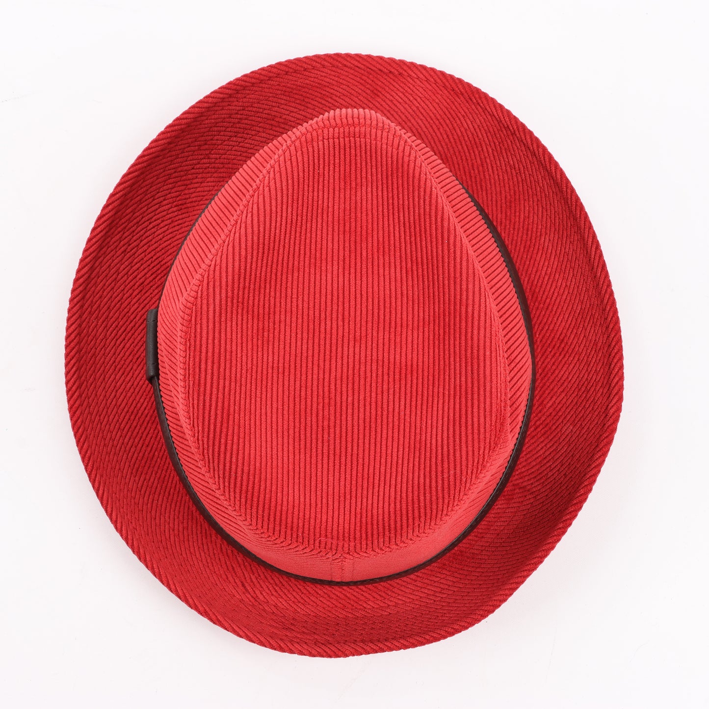 Hermes Cord-Fedora-Hut in Rot