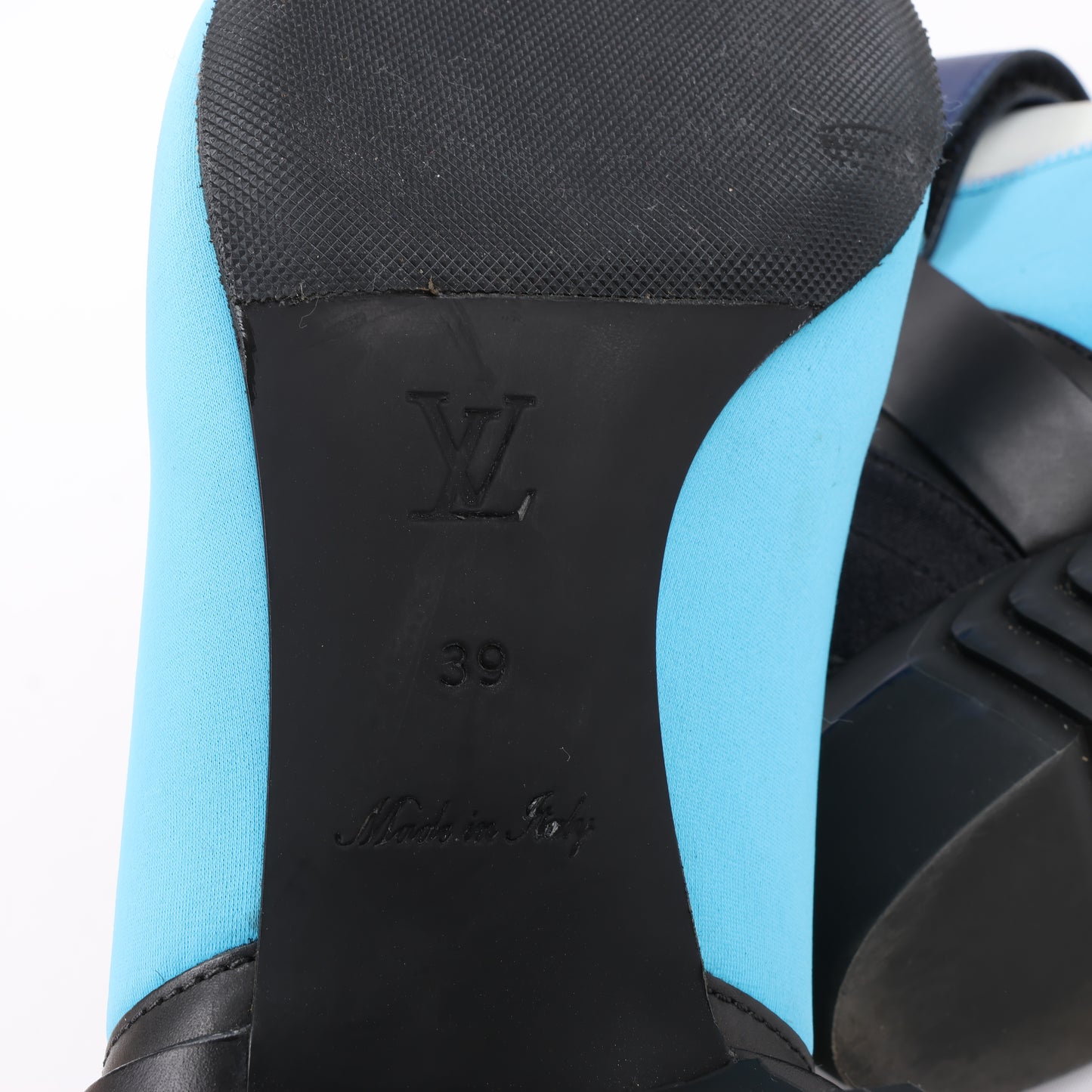 Louis Vuitton Neopren Deep Sea Ankle Boot in Blau, Größe 39 EU