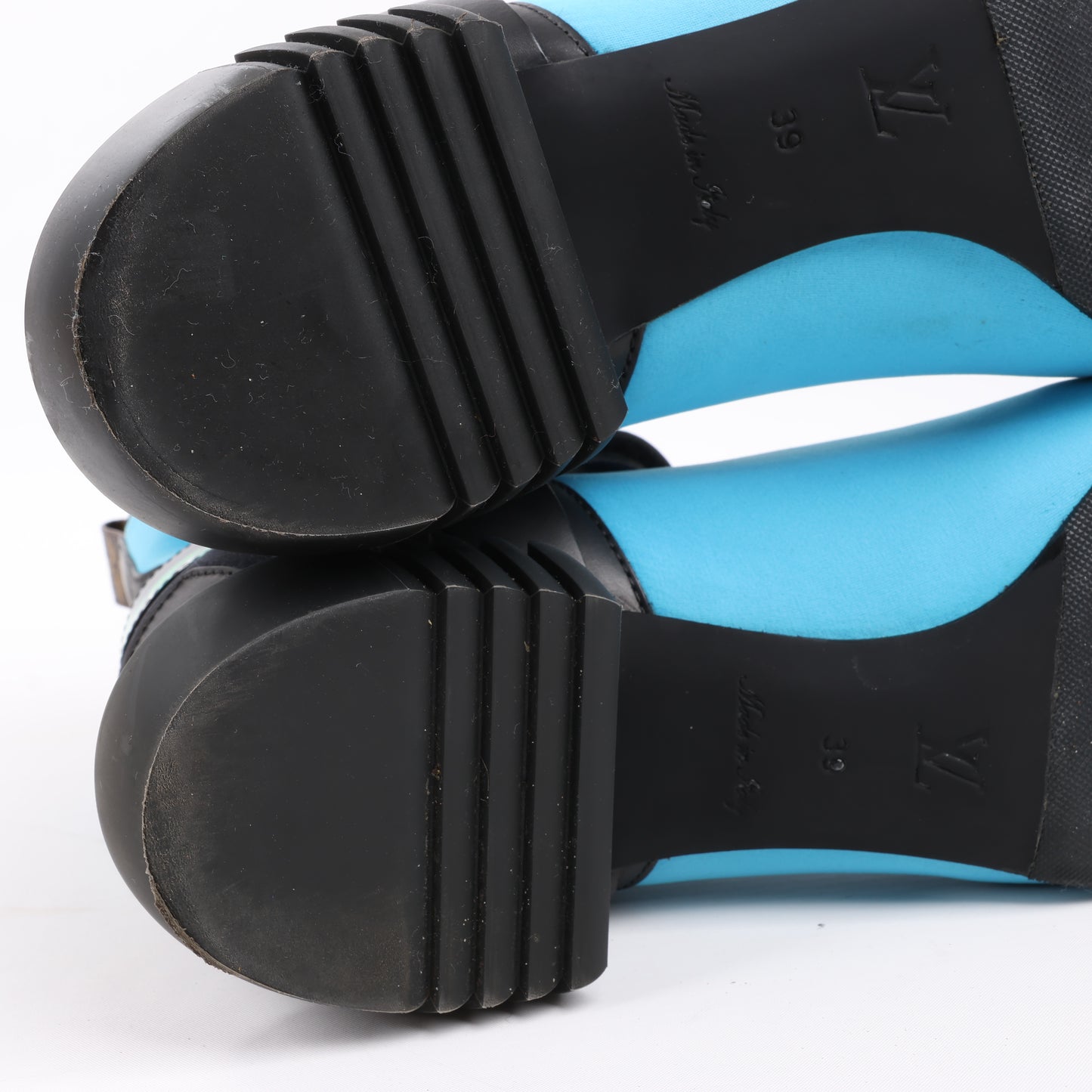 Louis Vuitton Neopren Deep Sea Ankle Boot in Blau, Größe 39 EU