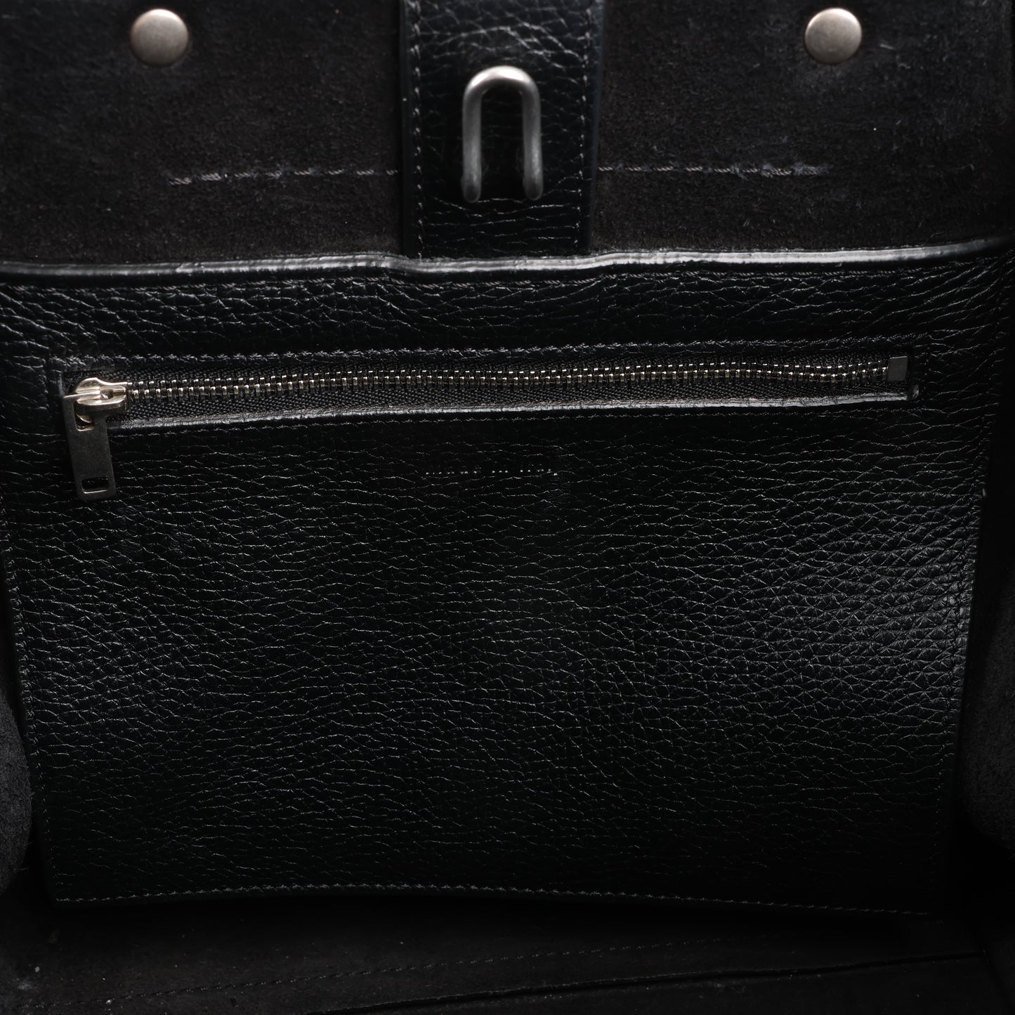 CELINE Big Bag Small Grained Leather 2way Handbag in Black
