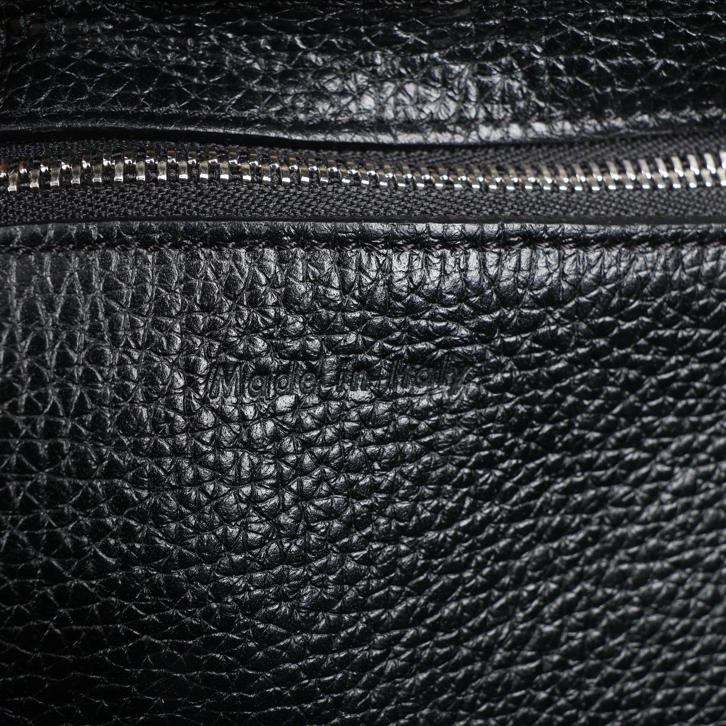 CELINE Big Bag Small Grained Leather 2way Handbag in Black