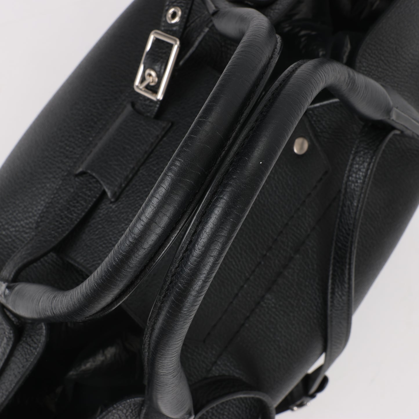 CELINE Big Bag Small Grained Leather 2way Handbag in Black