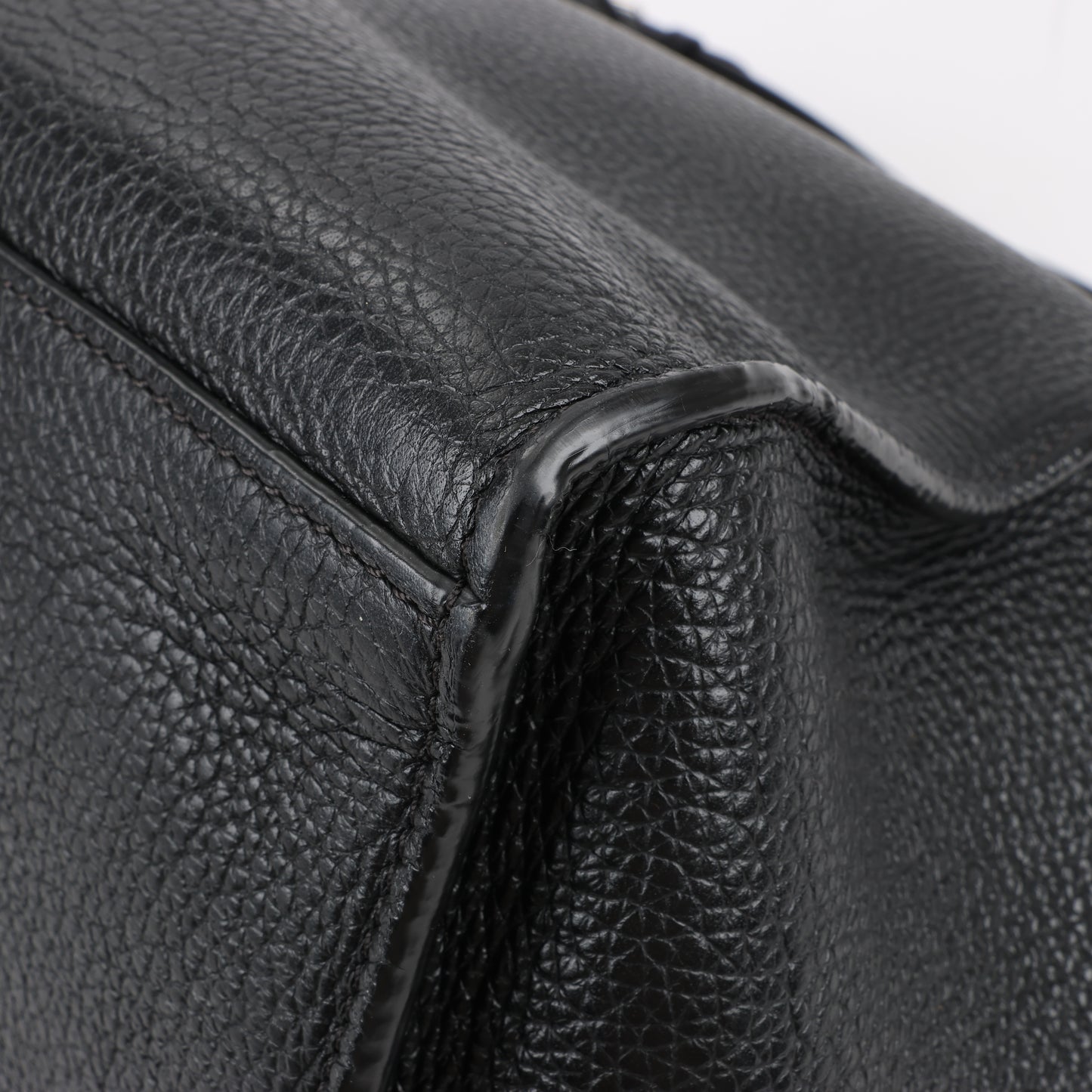 CELINE Big Bag Small Grained Leather 2way Handbag in Black