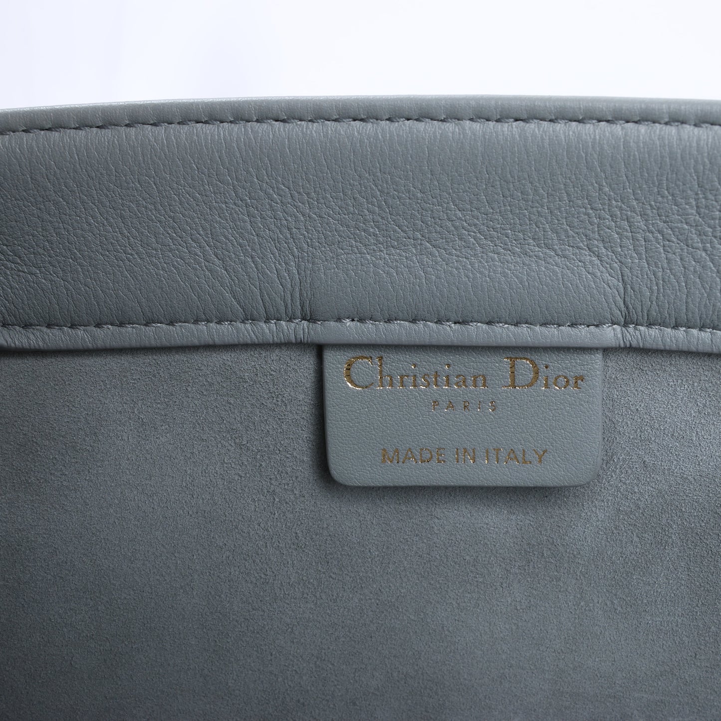Christian Dior – Book Tote-Handtasche aus Leder in Grau