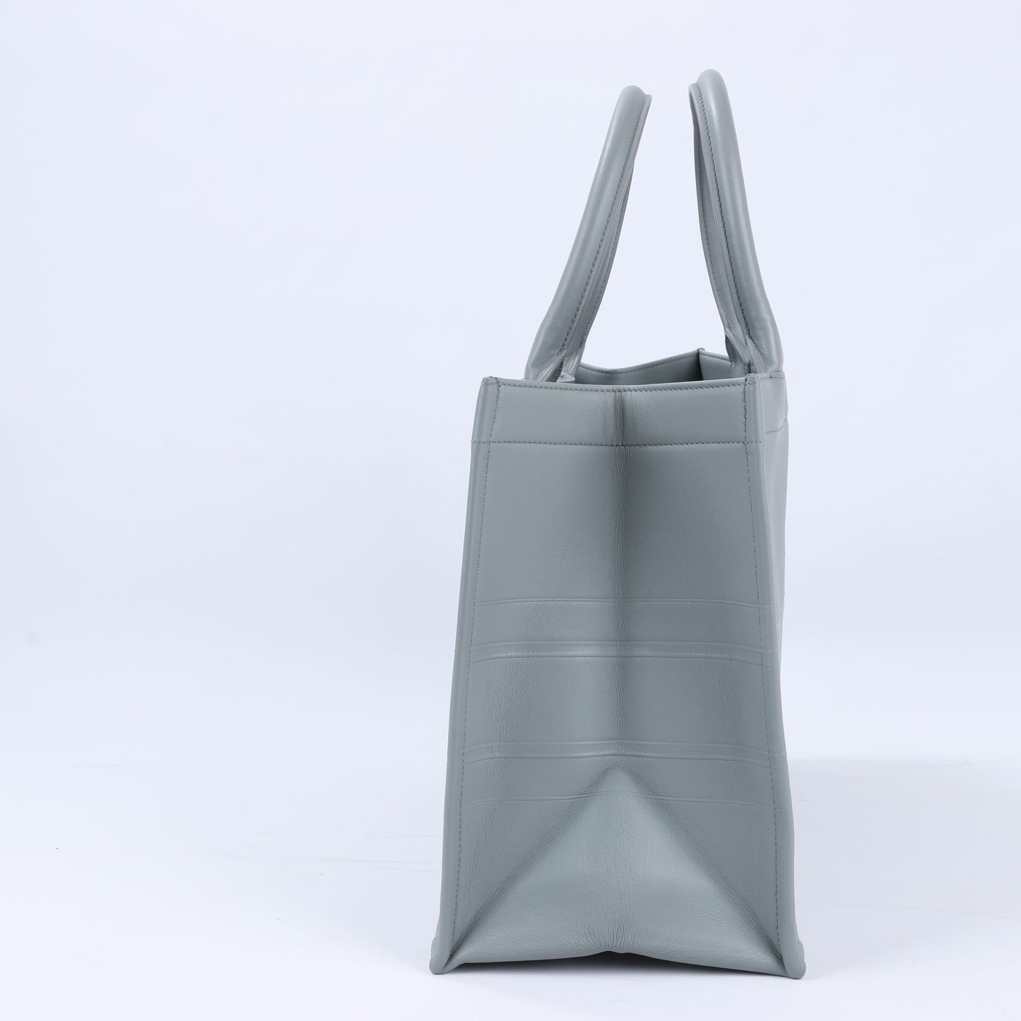 Christian Dior – Book Tote-Handtasche aus Leder in Grau