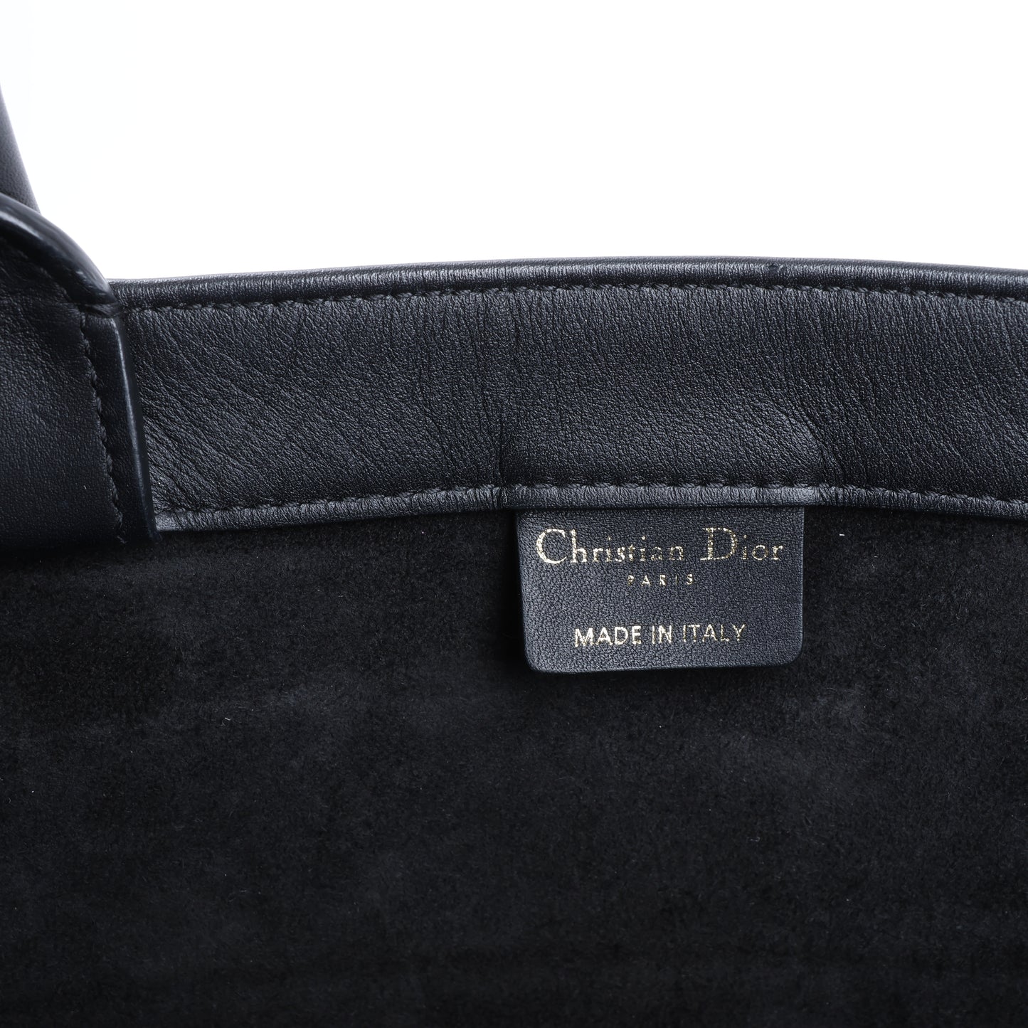 Christian Dior – Book Tote-Handtasche aus schwarzem Leder