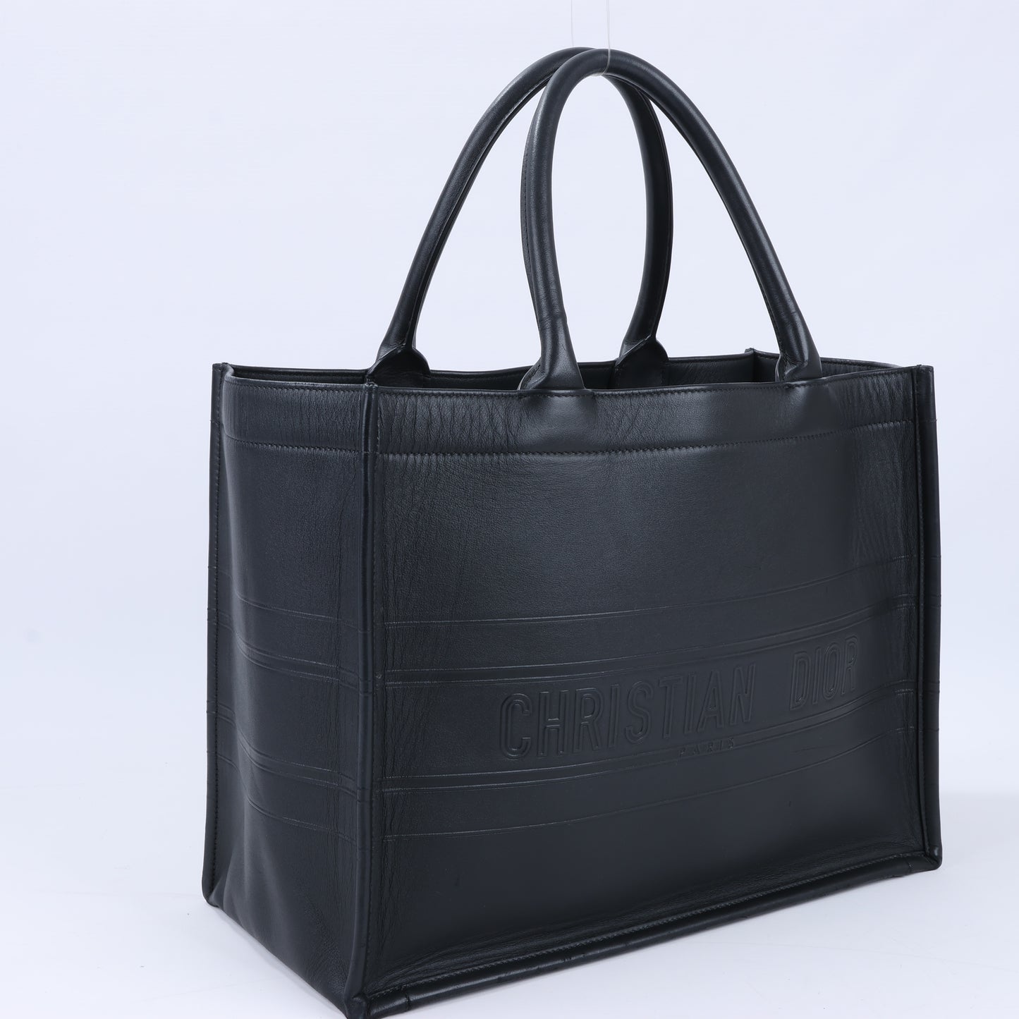 Christian Dior – Book Tote-Handtasche aus schwarzem Leder