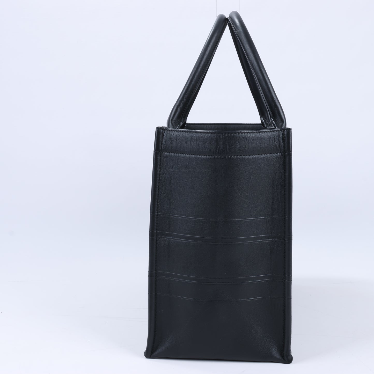 Christian Dior – Book Tote-Handtasche aus schwarzem Leder