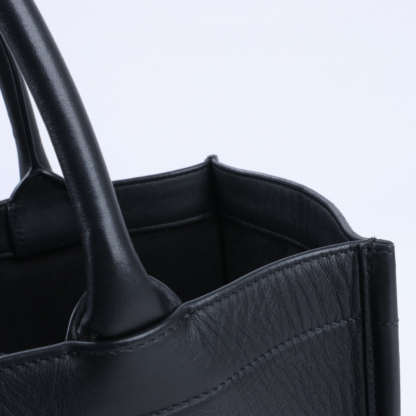 Christian Dior – Book Tote-Handtasche aus schwarzem Leder