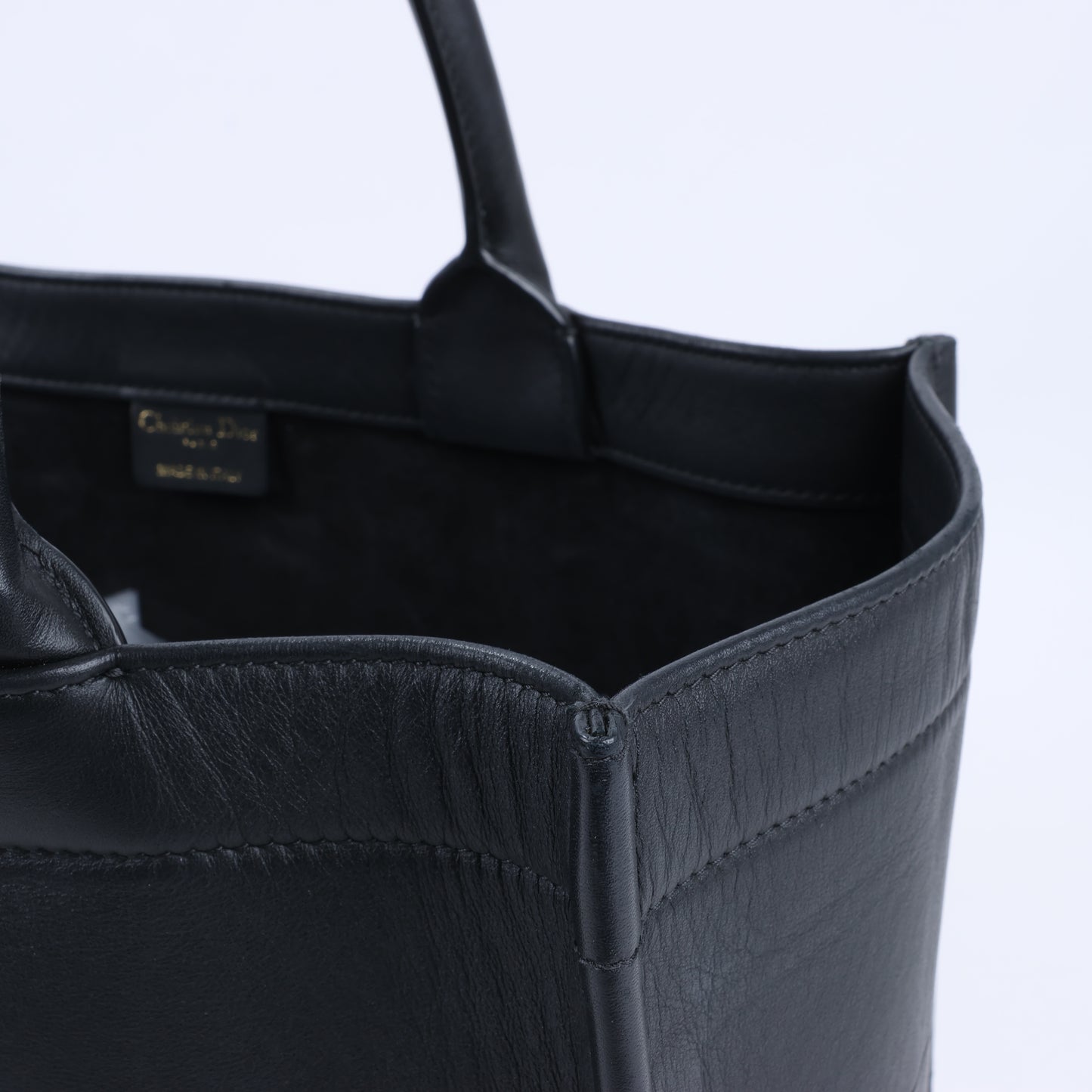 Christian Dior – Book Tote-Handtasche aus schwarzem Leder