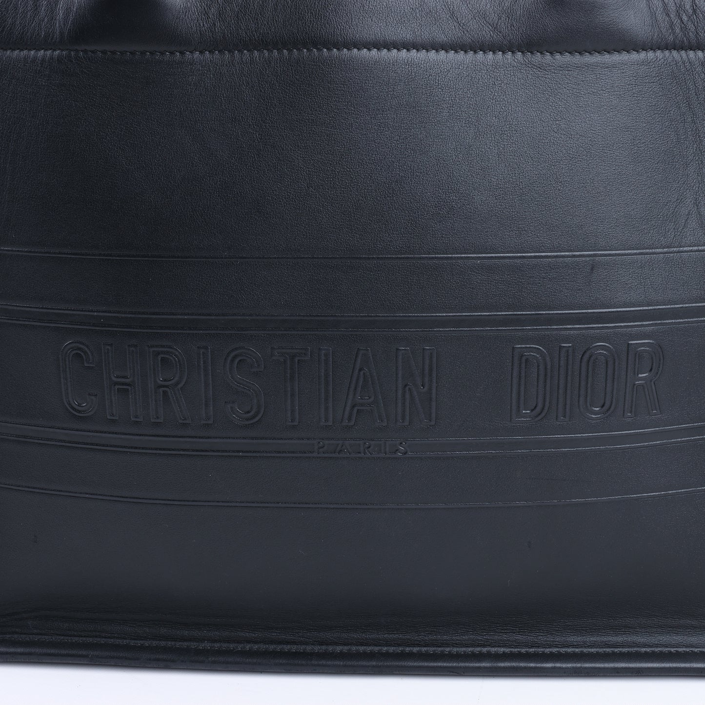 Christian Dior – Book Tote-Handtasche aus schwarzem Leder
