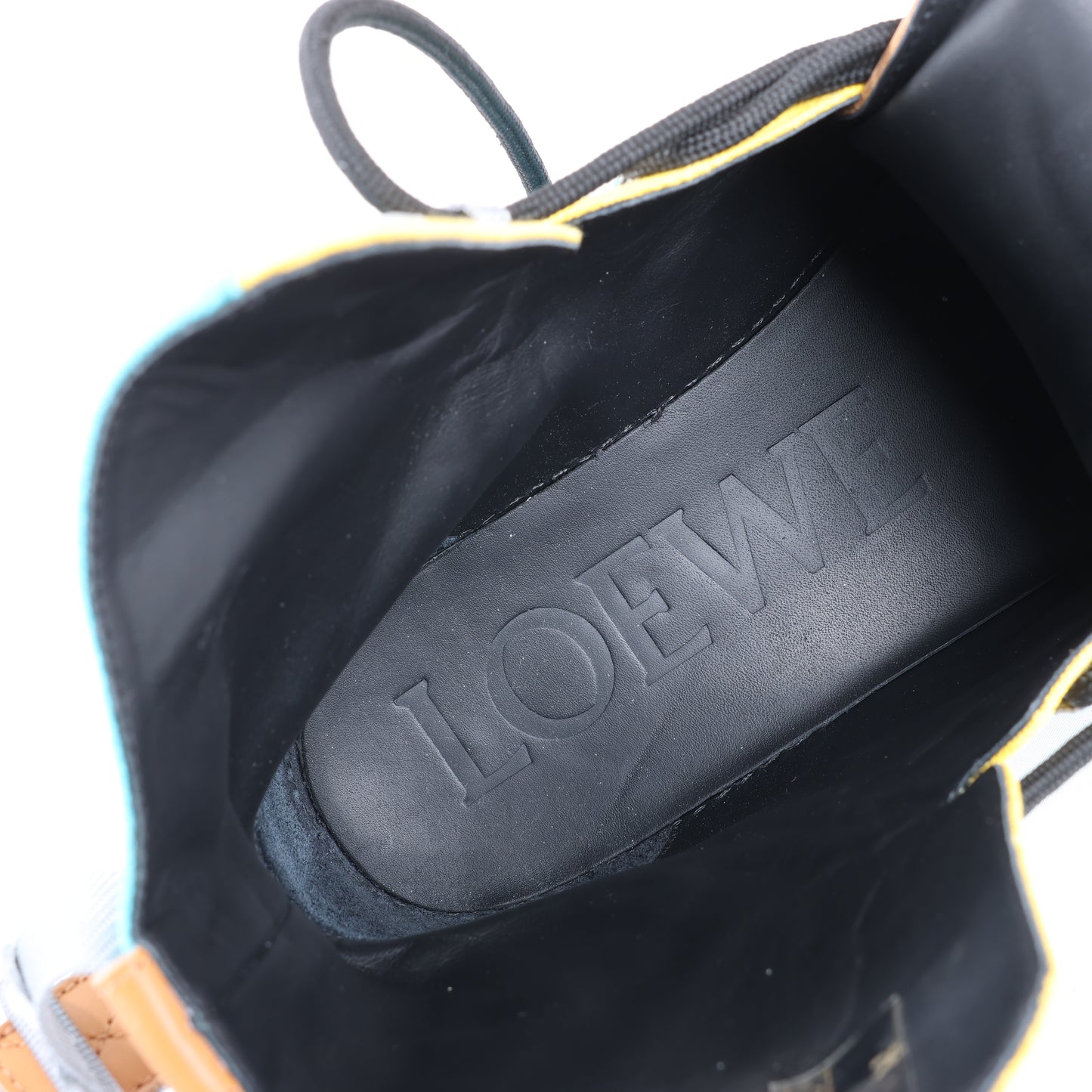 LOEWE Anagram 20SS Kurze Stiefel aus Canvas und Leder, 44 EU, Mehrfarbig