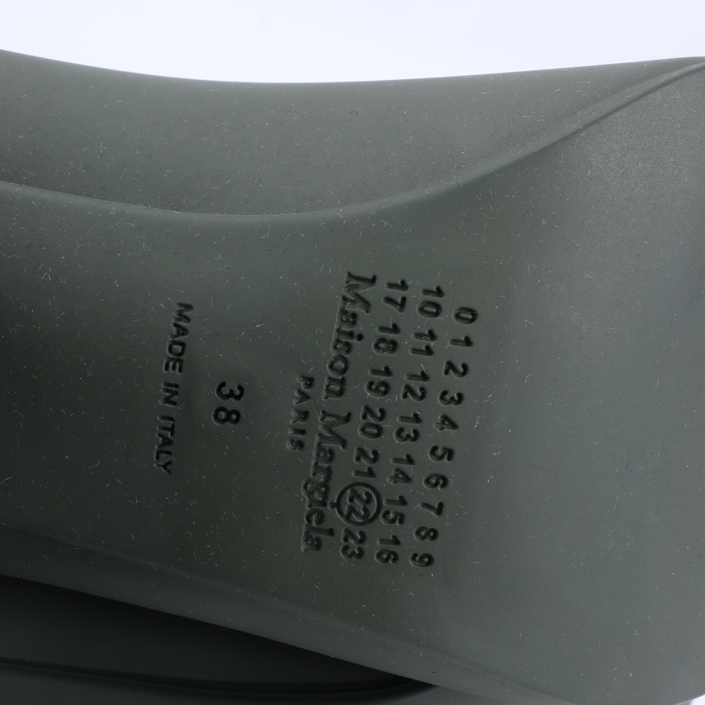Maison Margiela TABI 22SS Gummistiefel Größe 38 in Khaki S38WU0378