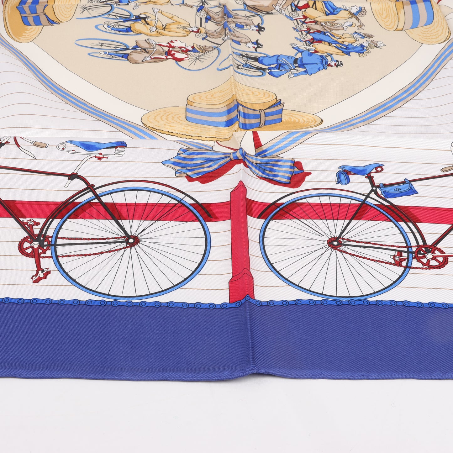 Hermès Carré 90 "LES BECANES" 100% Silk Scarf