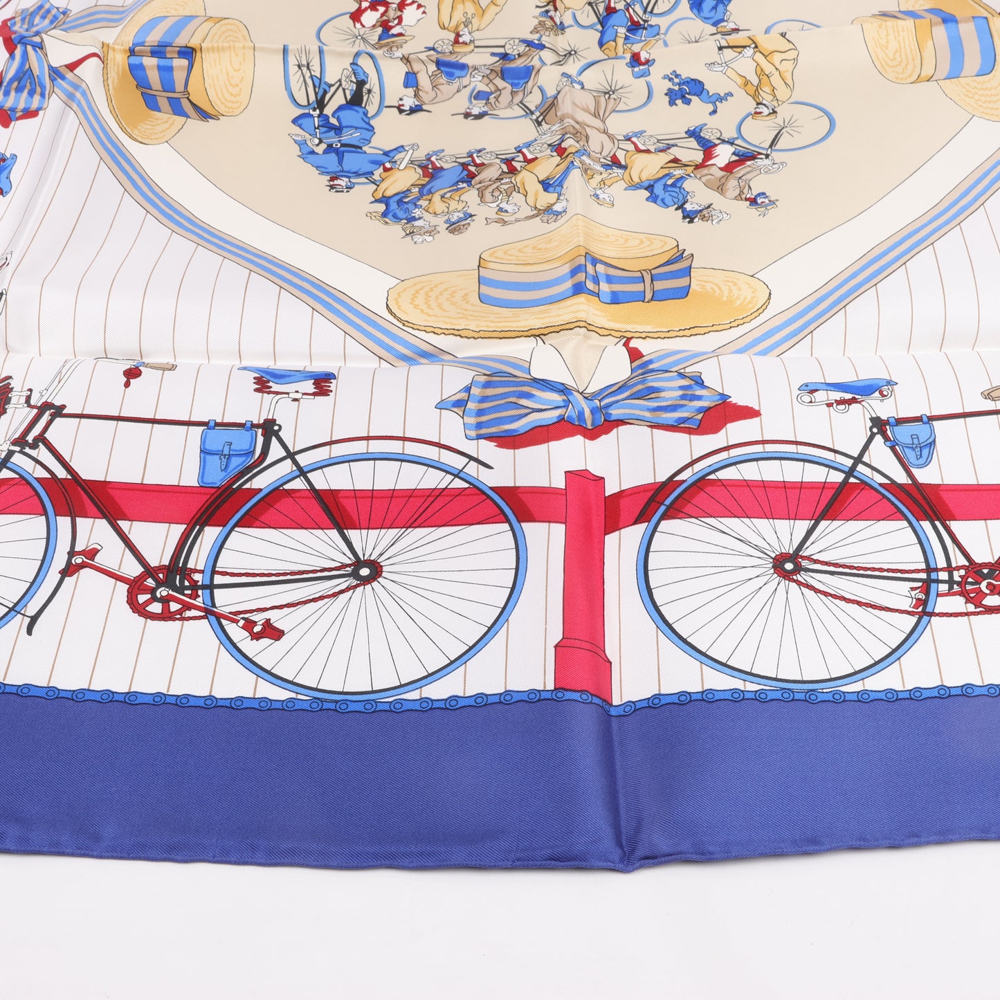 Hermès Carré 90 "LES BECANES" 100% Silk Scarf
