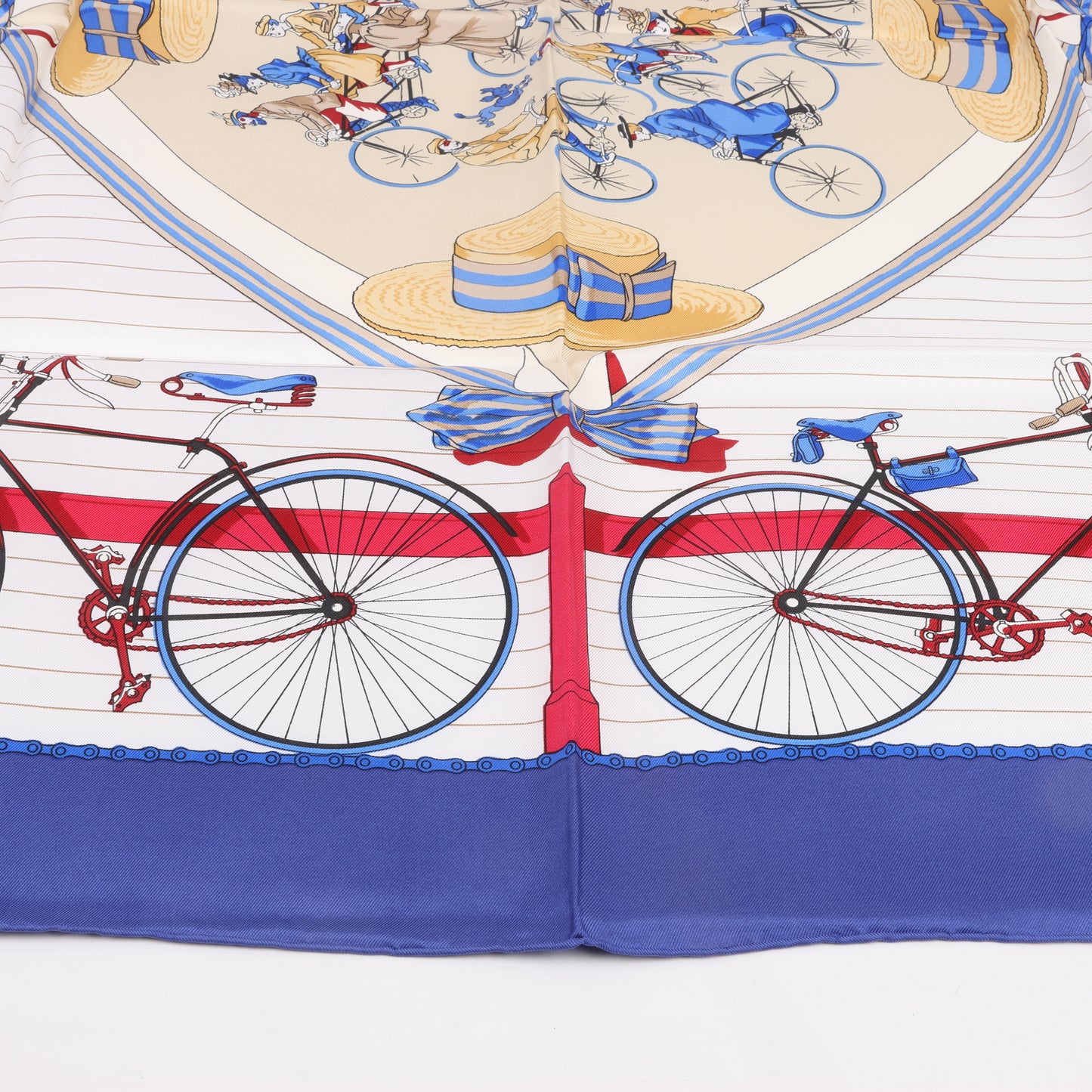 Hermès Carré 90 "LES BECANES" 100% Silk Scarf
