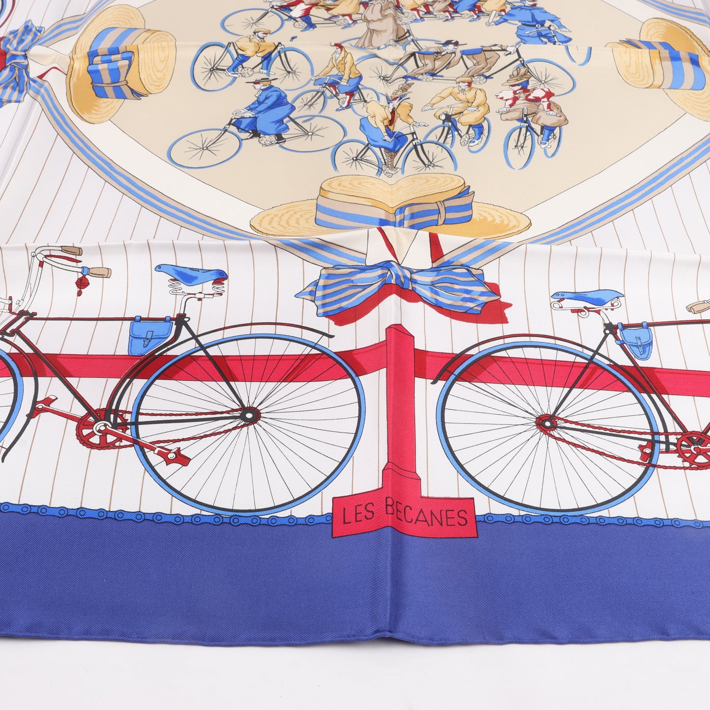 Hermès Carré 90 "LES BECANES" 100% Silk Scarf