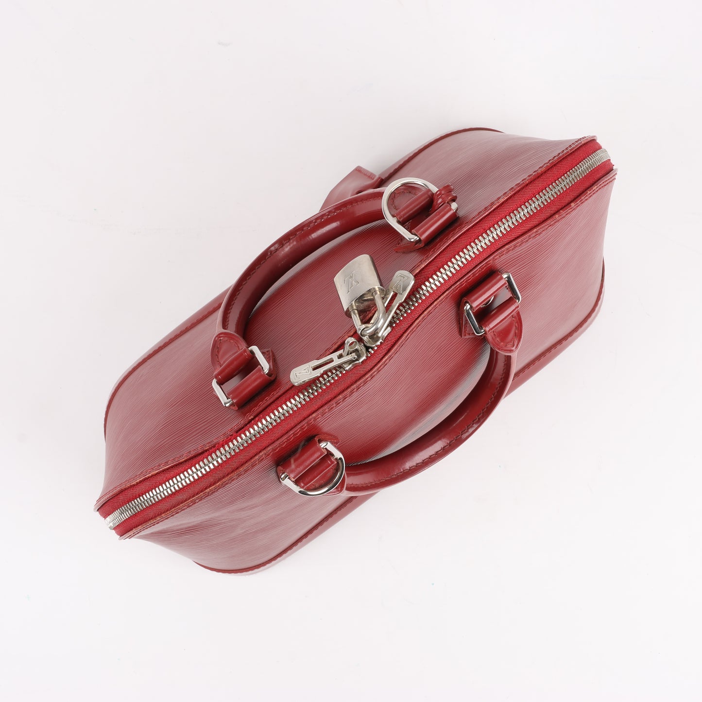 Louis Vuitton Epi Leather Alma Handbag in Deep Red M4030M