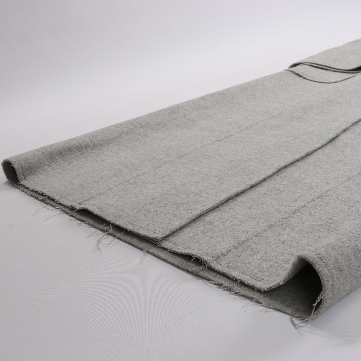 Helmut Lang Double-Face Wool Coat in Grey, Size XS