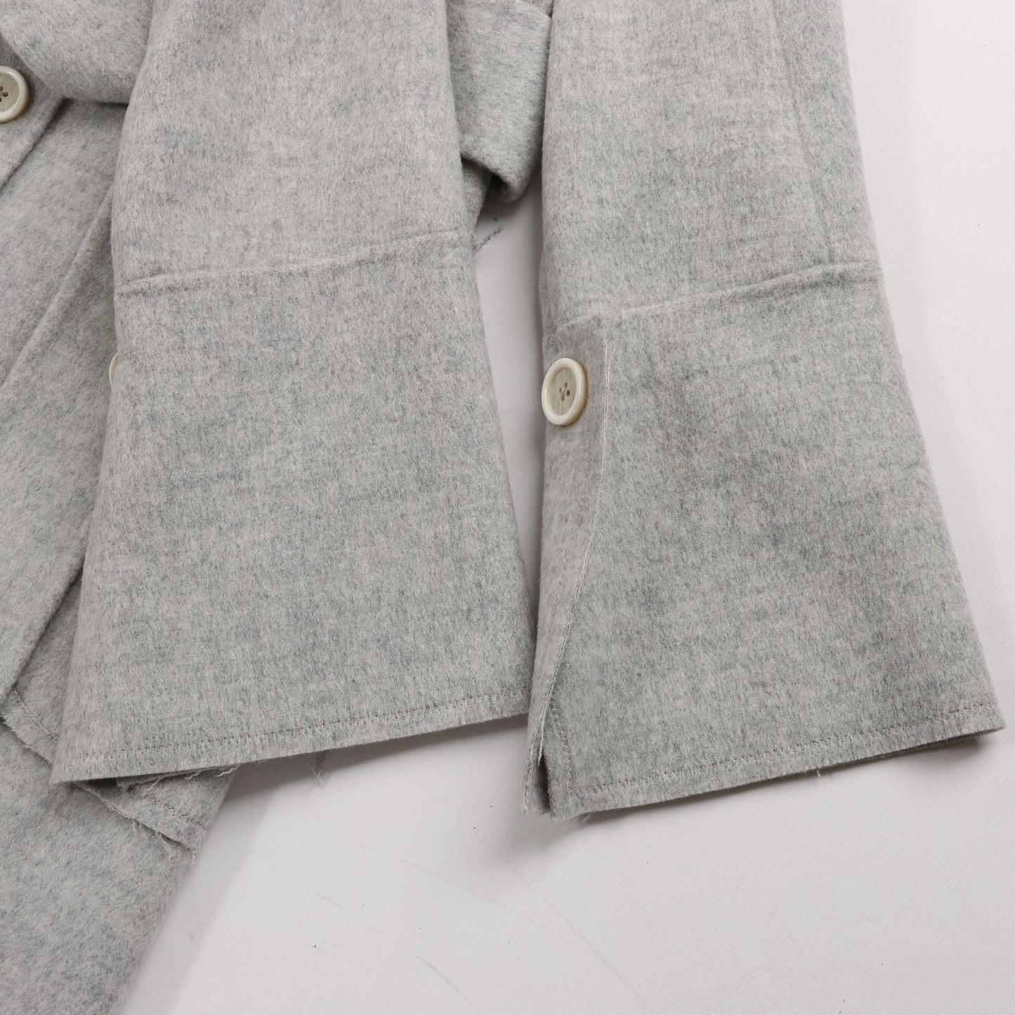 Helmut Lang Double-Face Wool Coat in Grey, Size XS