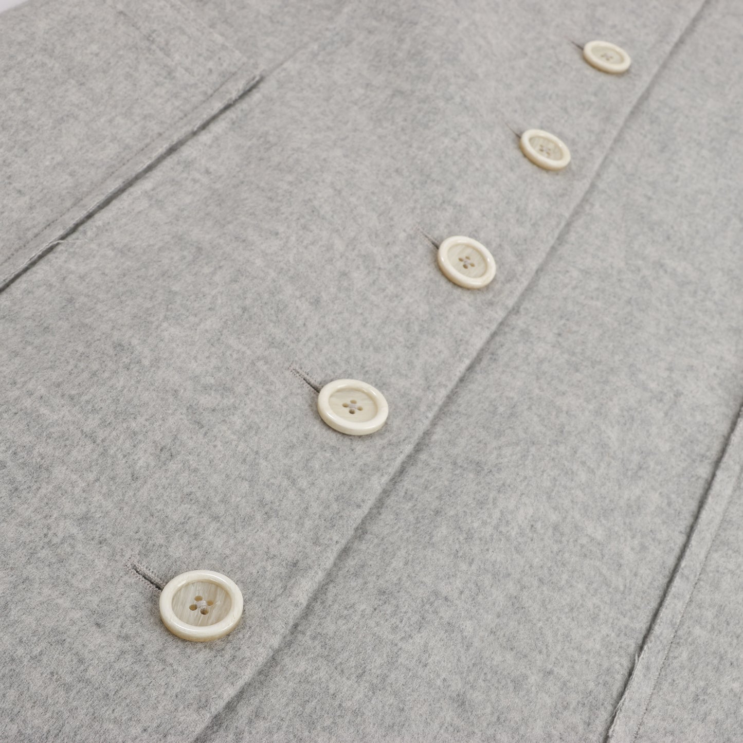 Helmut Lang Double-Face Wool Coat in Grey, Size XS