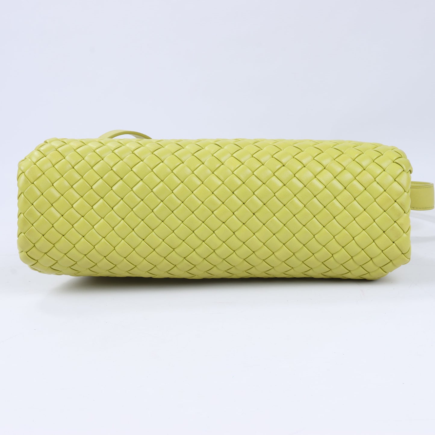 Bottega Veneta – Kleine 2-Wege-Handtasche aus Intrecciato-Leder in Gelbgrün
