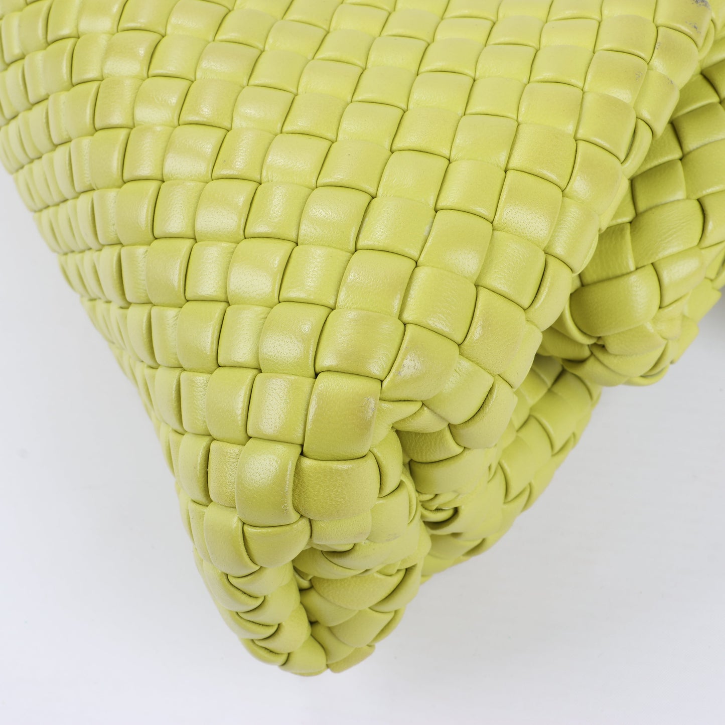 Bottega Veneta – Kleine 2-Wege-Handtasche aus Intrecciato-Leder in Gelbgrün