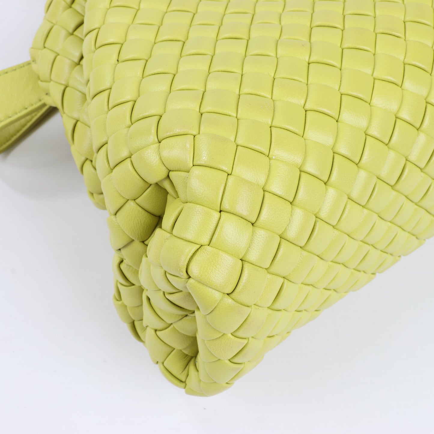 Bottega Veneta – Kleine 2-Wege-Handtasche aus Intrecciato-Leder in Gelbgrün