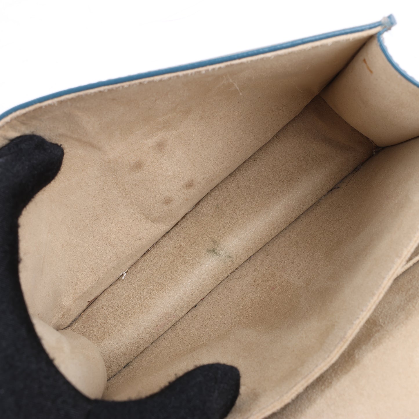 FENDI Mini Kan I Schultertasche aus Leder mit Kette in Grau 8M0381