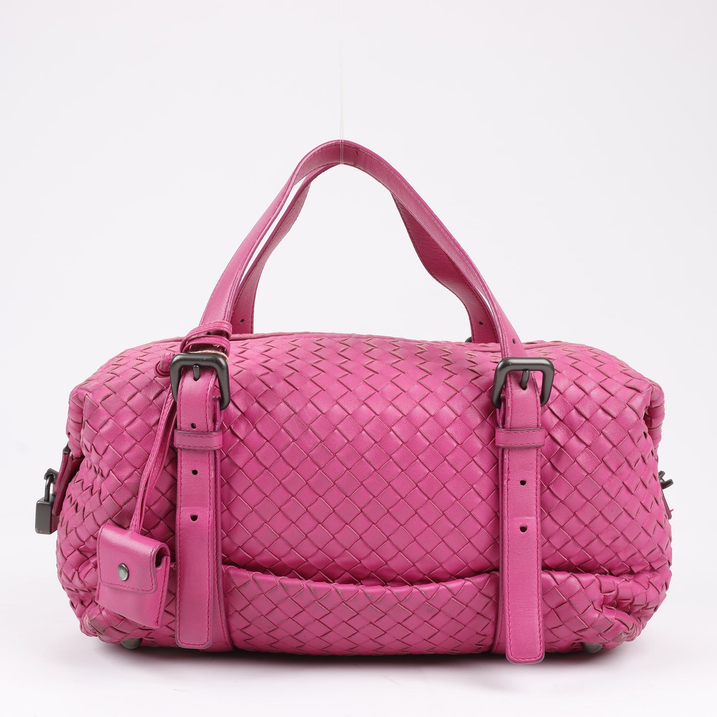 BOTTEGA VENETA Intrecciato Leather Handbag in Pink